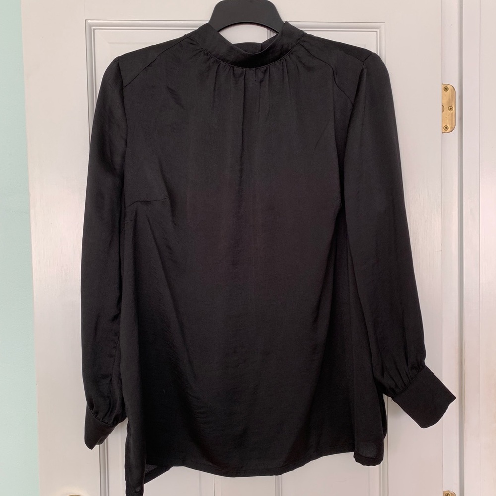 Eloquii Black Satin Shirt